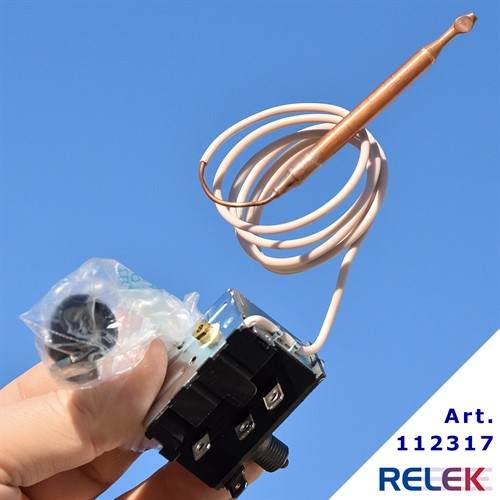 Överhettningsskydd 1-poligt vxl. 95° med centrumfäste