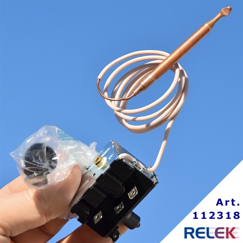 Överhettningsskydd 1-poligt vxl. 105° med centrumfäste